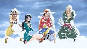 第586話 大ピンチ ルフィ極寒の湖に沈む