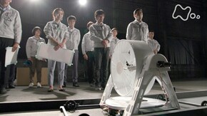 「扇風機 50メートル走」