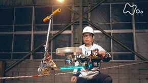 キックスケーター25m綱渡り