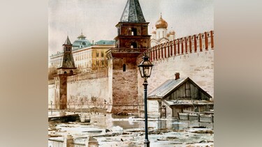 1908年 雪におおわれたモスクワ