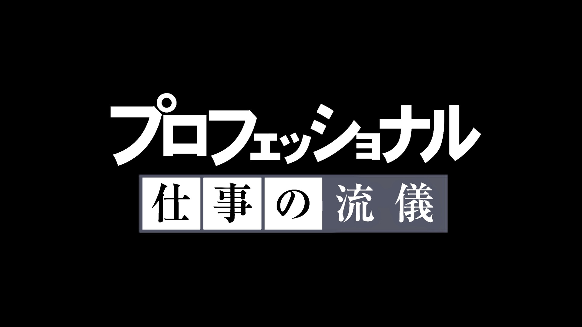 プロフェッショナル　仕事の流儀